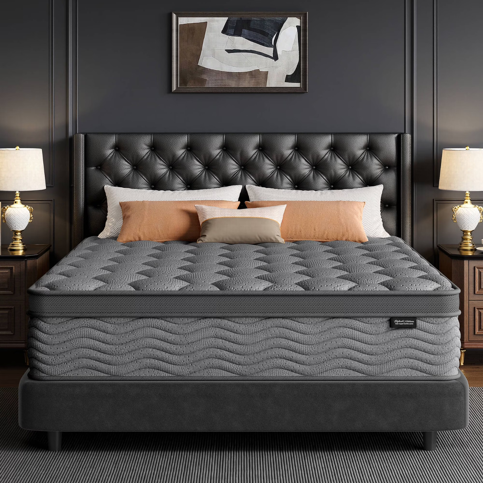 10″ Twin Colchon Gel Memory Foam Hibrido Cama Twin Mattress Hybrid Medium Firm