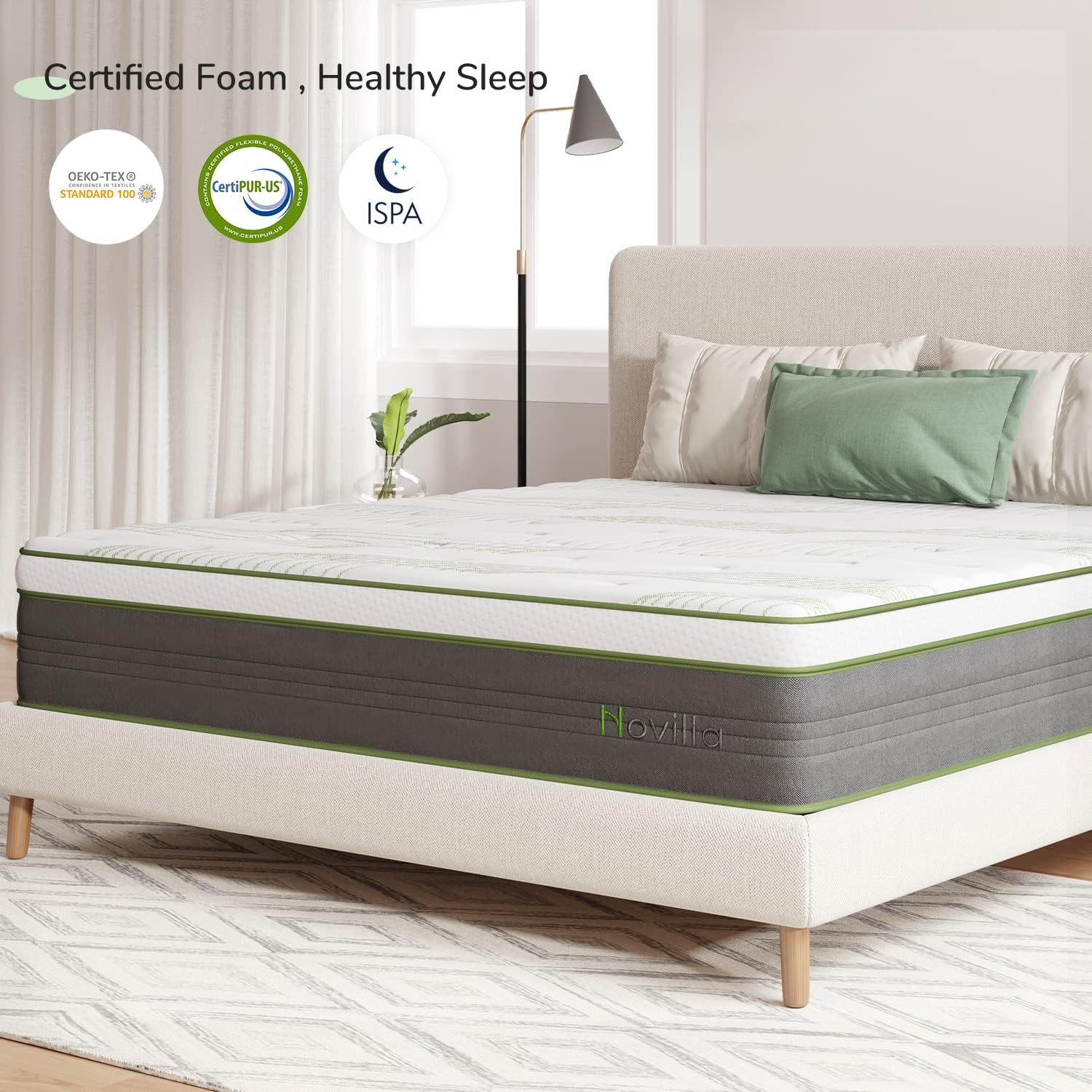 10″ Hybrid Full Size Mattress – Pocket Coils & Memory Foam for Comfort