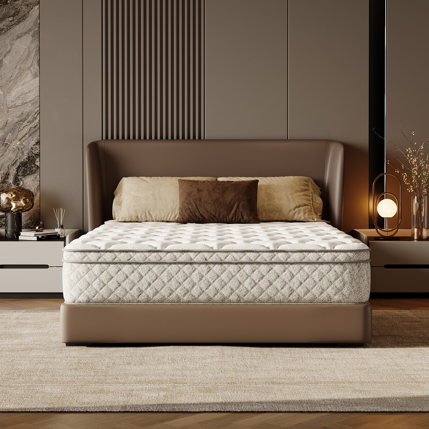 12” Twin/Full/Queen/King Size Mattress with Hybrid Pocket Spring & Memory Foam