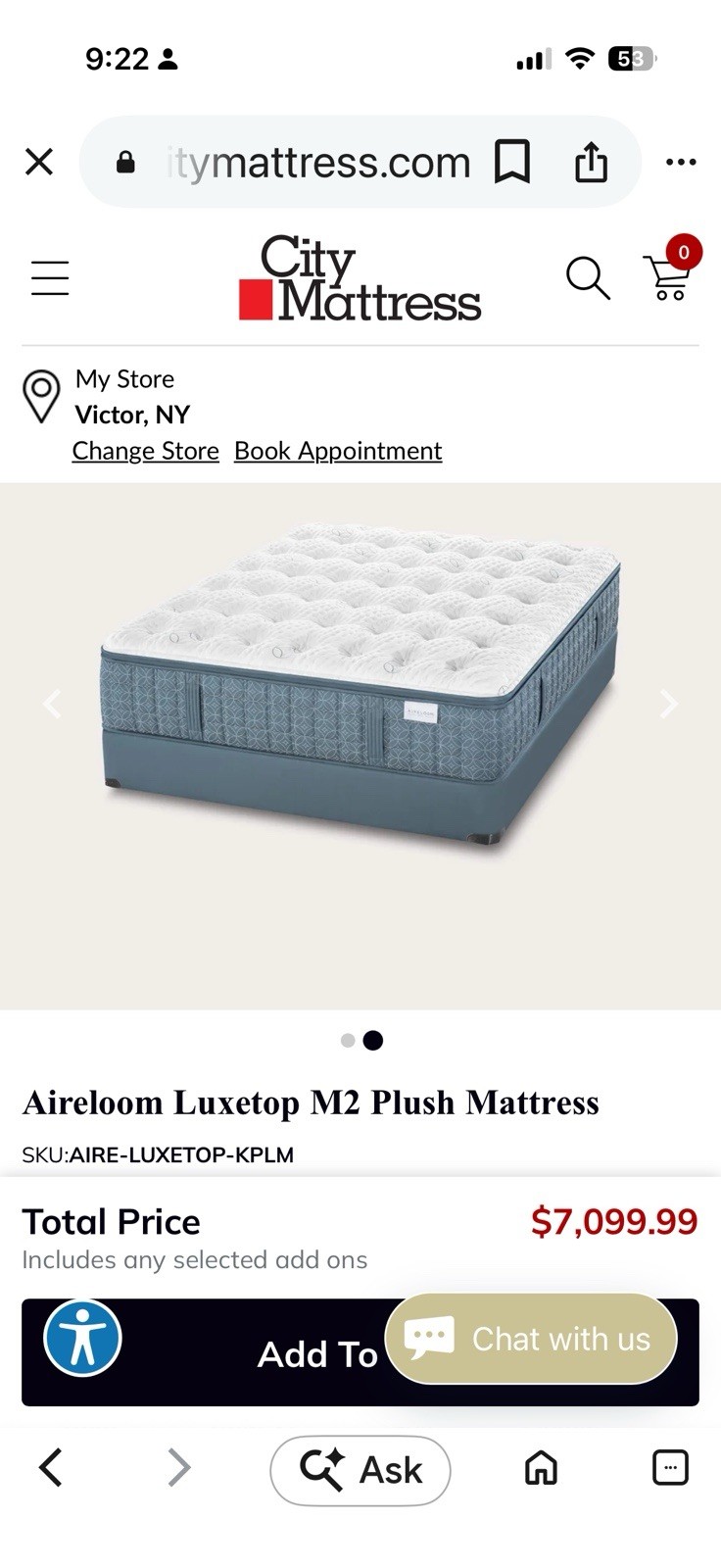 Aireloom Luxetop M2 King Plush Pillow Top Innerspring Mattress AIRE-LUXETOP-KPLM