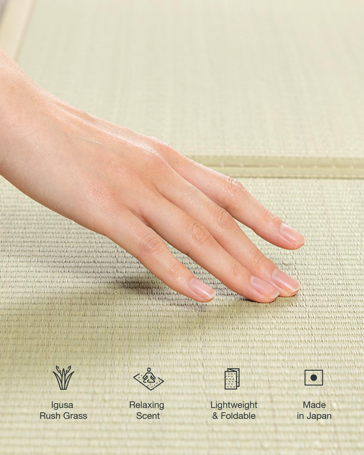 Premium Foldable Japanese Tatami Mattress – Full Size Igusa Mat, Made in Japan