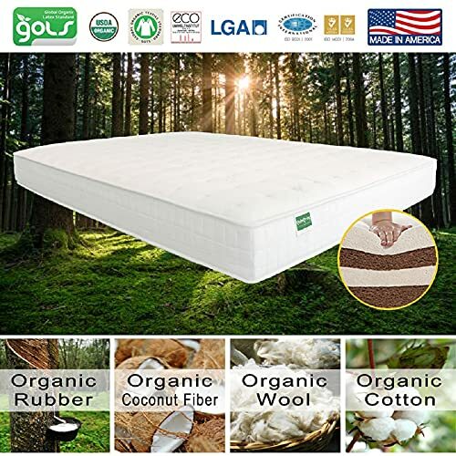 100% Organic Natural Latex Coconut Coir Medium Firm 10″ COLVA Bed Mattress