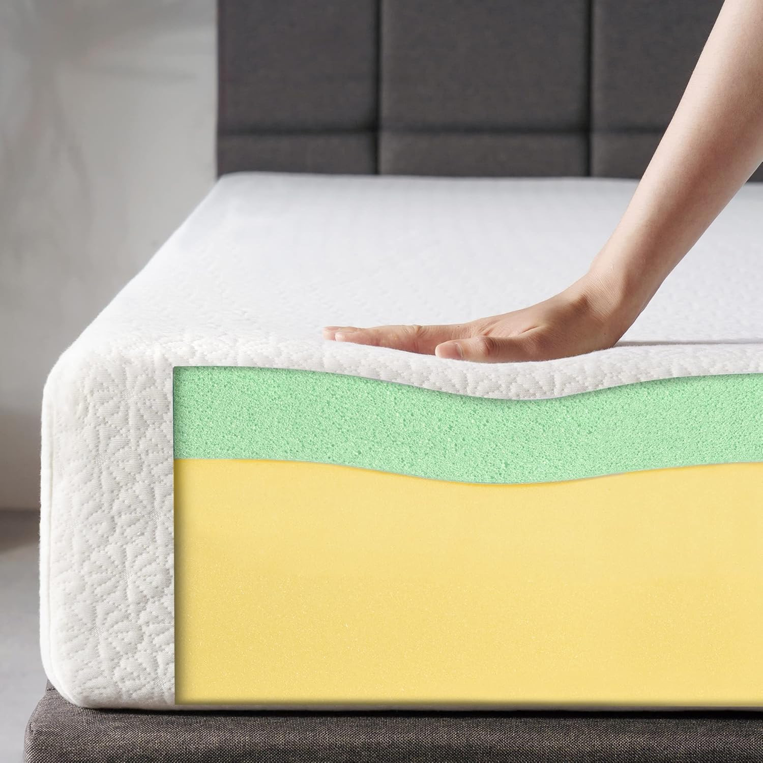 Zinus 8 Inch Green Tea Activfresh(R) Memory Foam Mattress, Twin, Mattress in a B