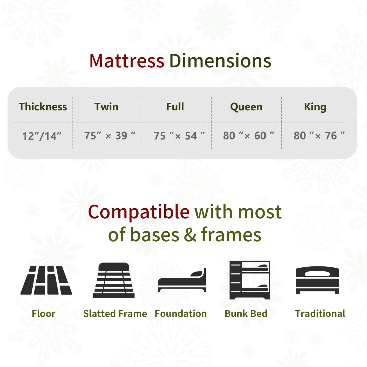12″ 14″ Mattress Pocket Spring Hybrid Bed Memory Foam Twin Full Queen King Size