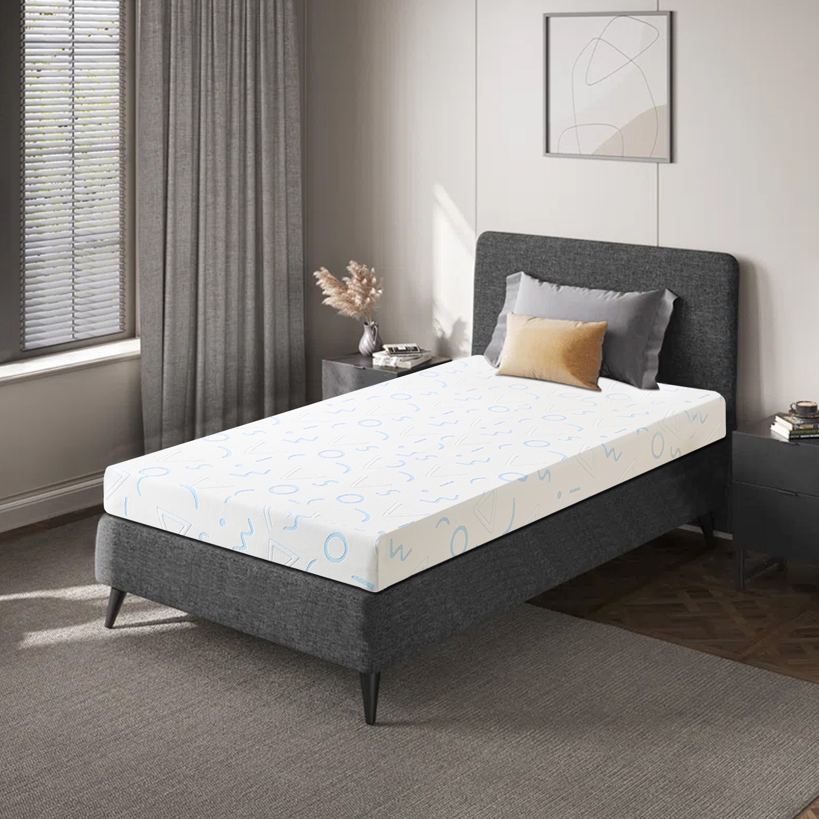 5″ 6″ Memory Foam Medium-Firm Mattress With Washable Cover for Pressure Relief