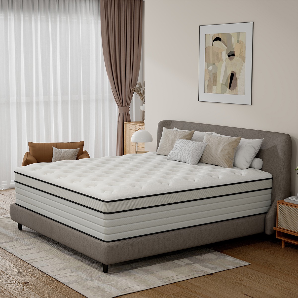 12/14 Inch Gel Memory Foam Hybrid Mattress Pocket Spring Twin Full Queen King