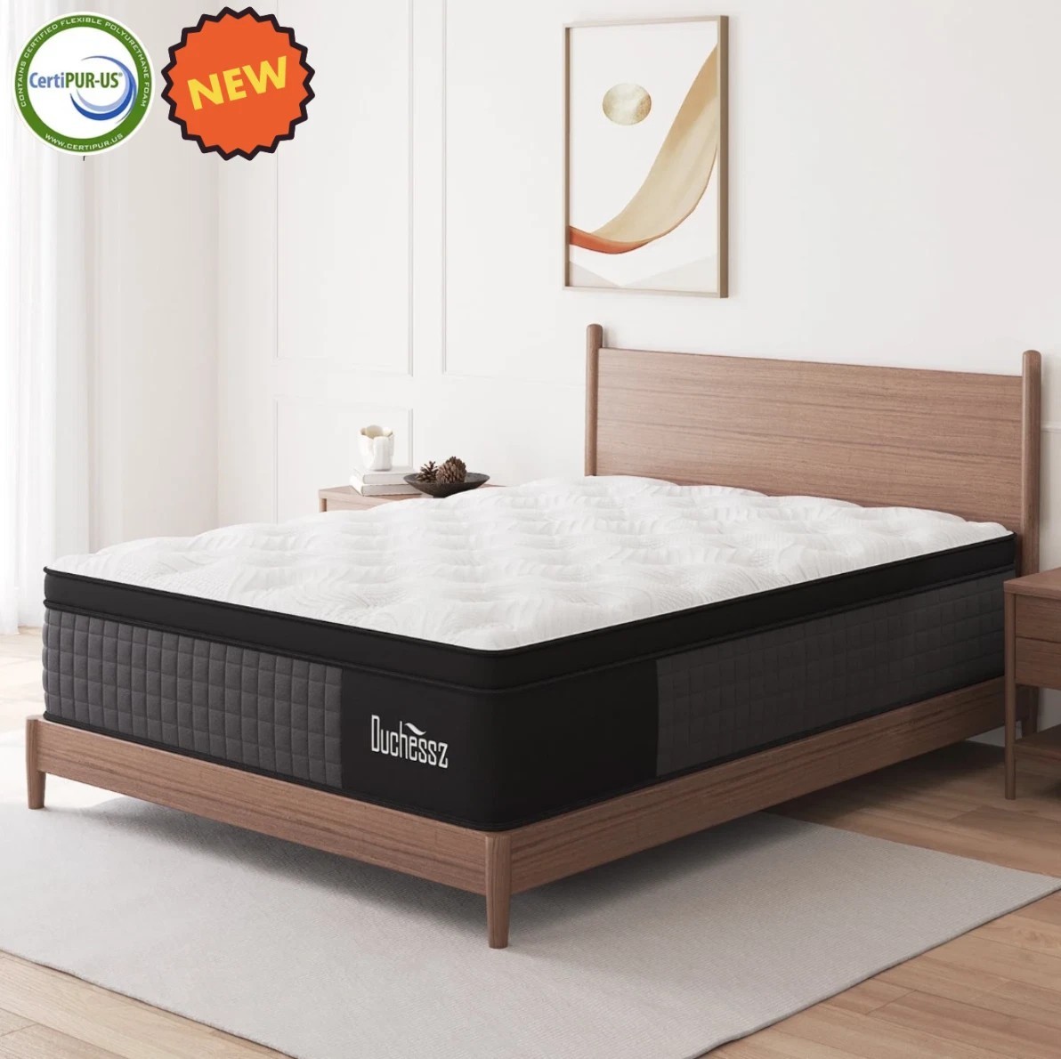 10″ King Gel Memory Foam Colchon Hibrido Cama Mattress in Box Hybrid Medium Firm