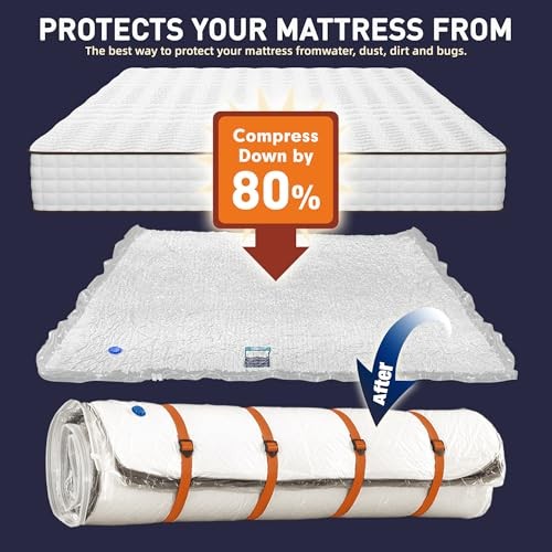 Mattress Vacuum Storage Bag for Memory Foam, Latex and Hybrid King, Cal King