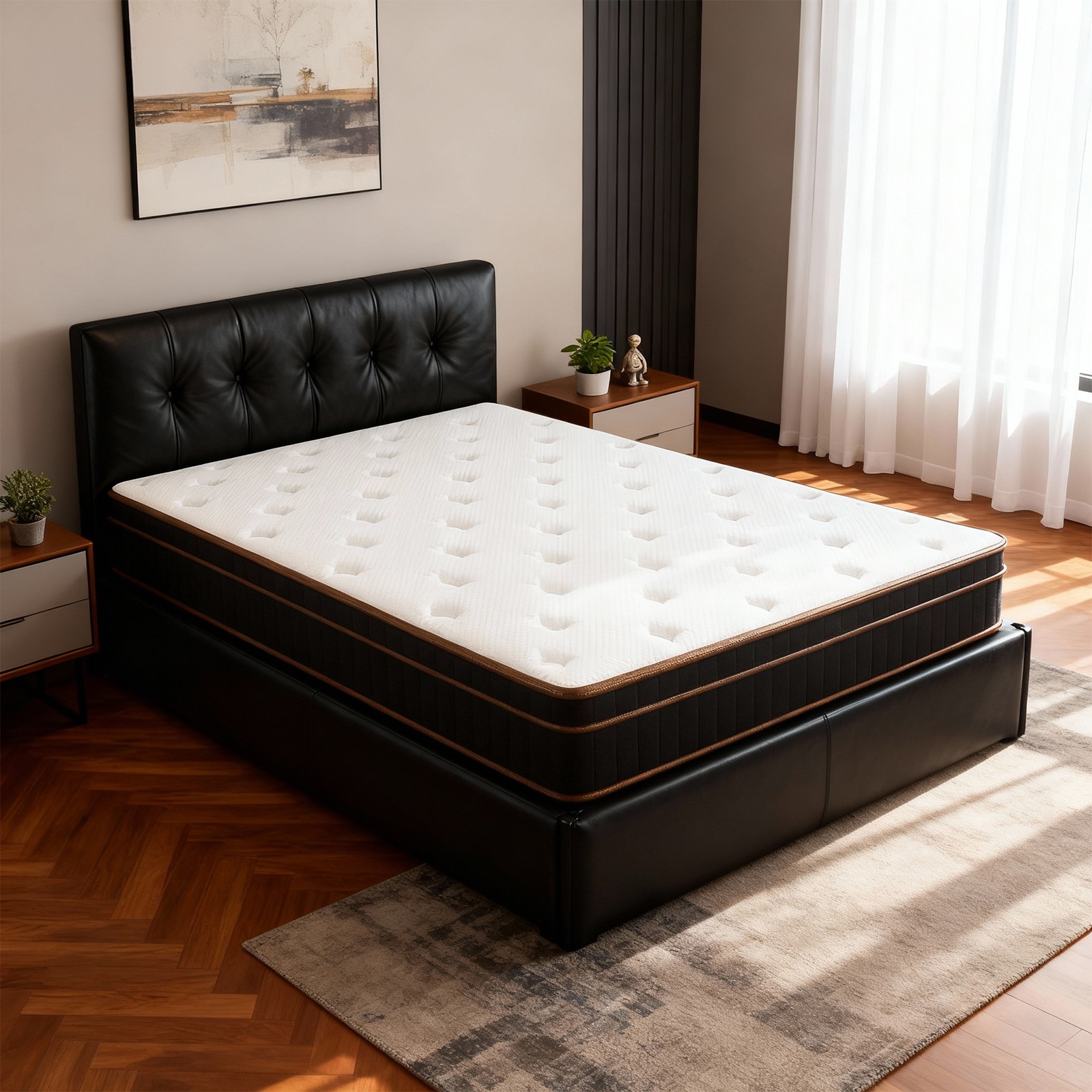 10″ 12″ Gel Memory Foam Mattress Twin Full Queen King Hybrid Spring Bed In A Box