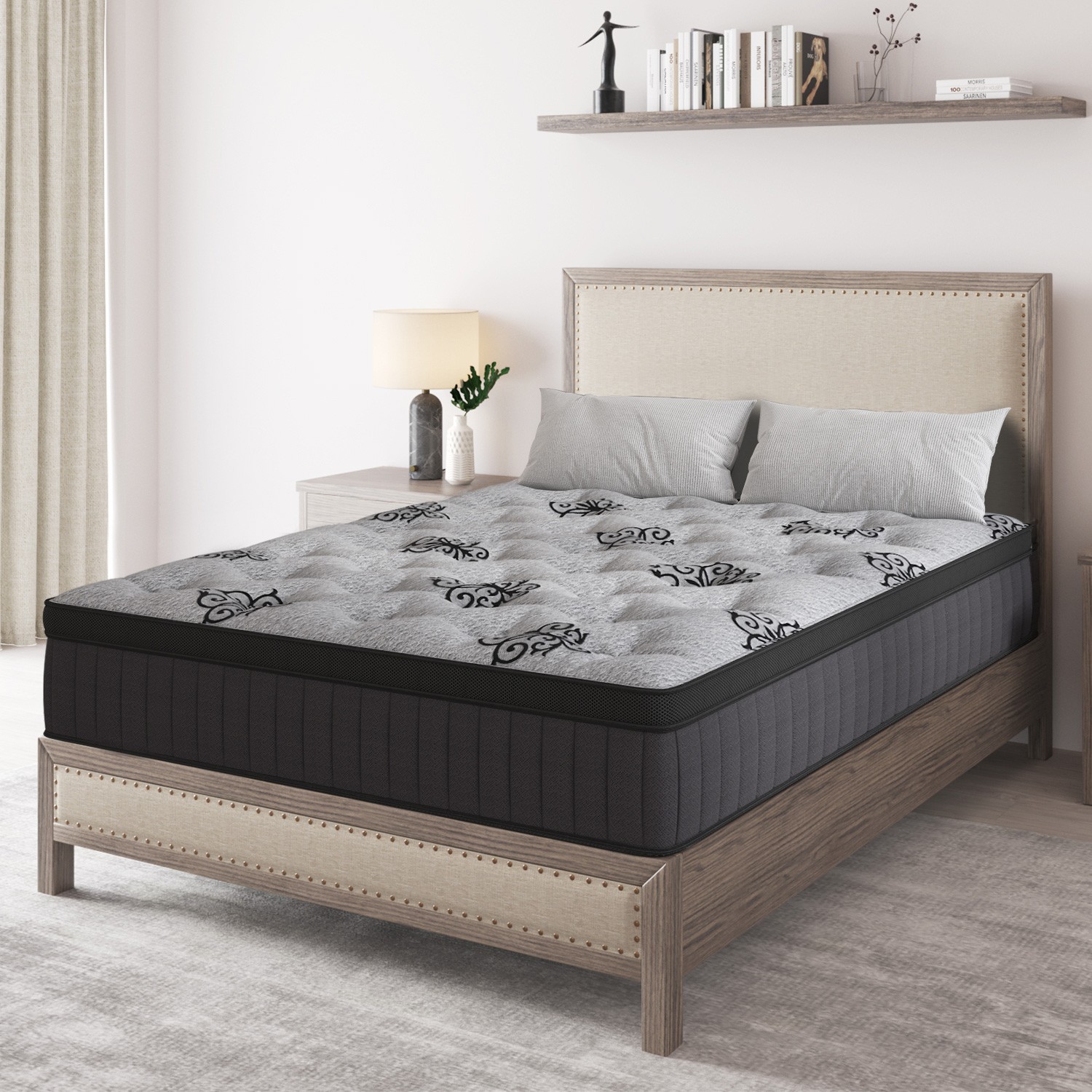 9″12″14″Gel Memory Foam Hybrid Spring Mattress Twin Full Queen King in A Box