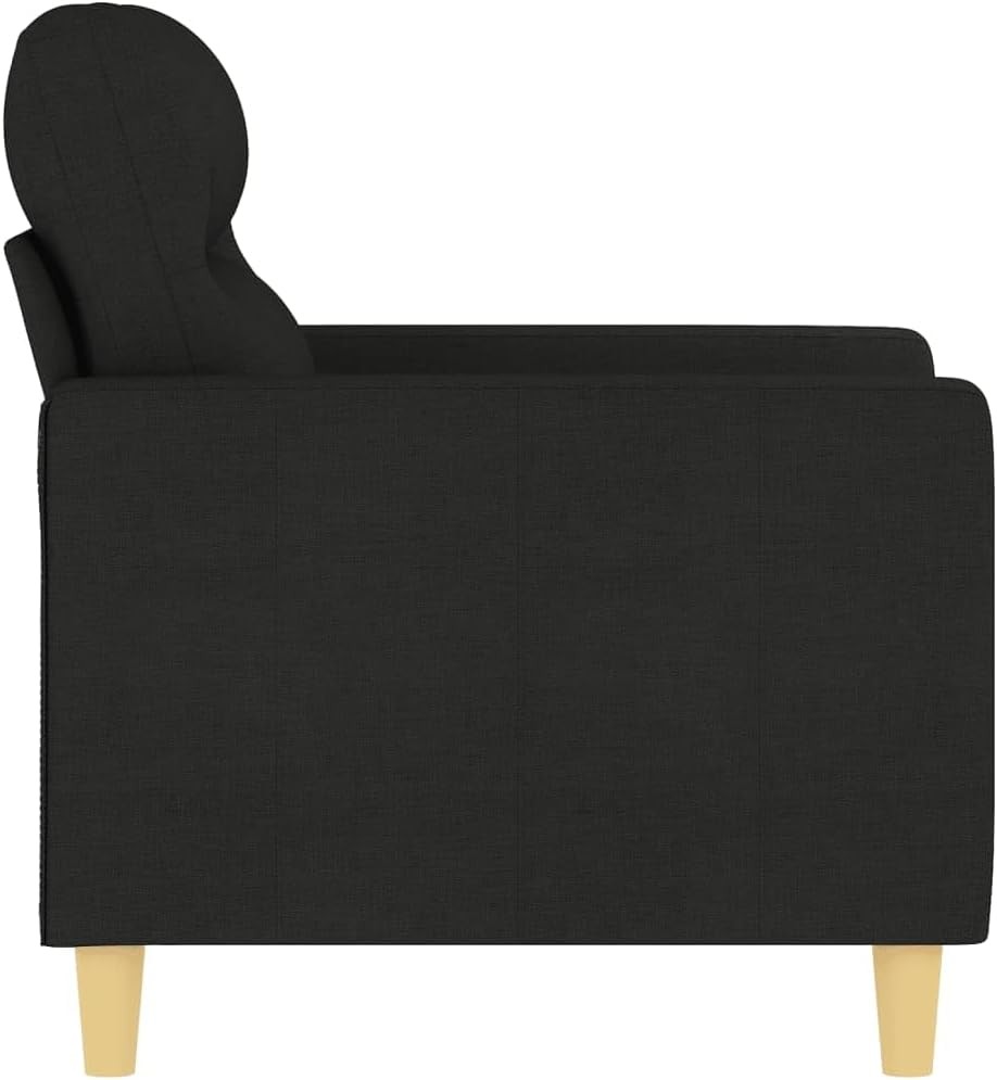 Modern Sofa Chair Bla 23.6″ Fabric Upholstered Armchair with Thi