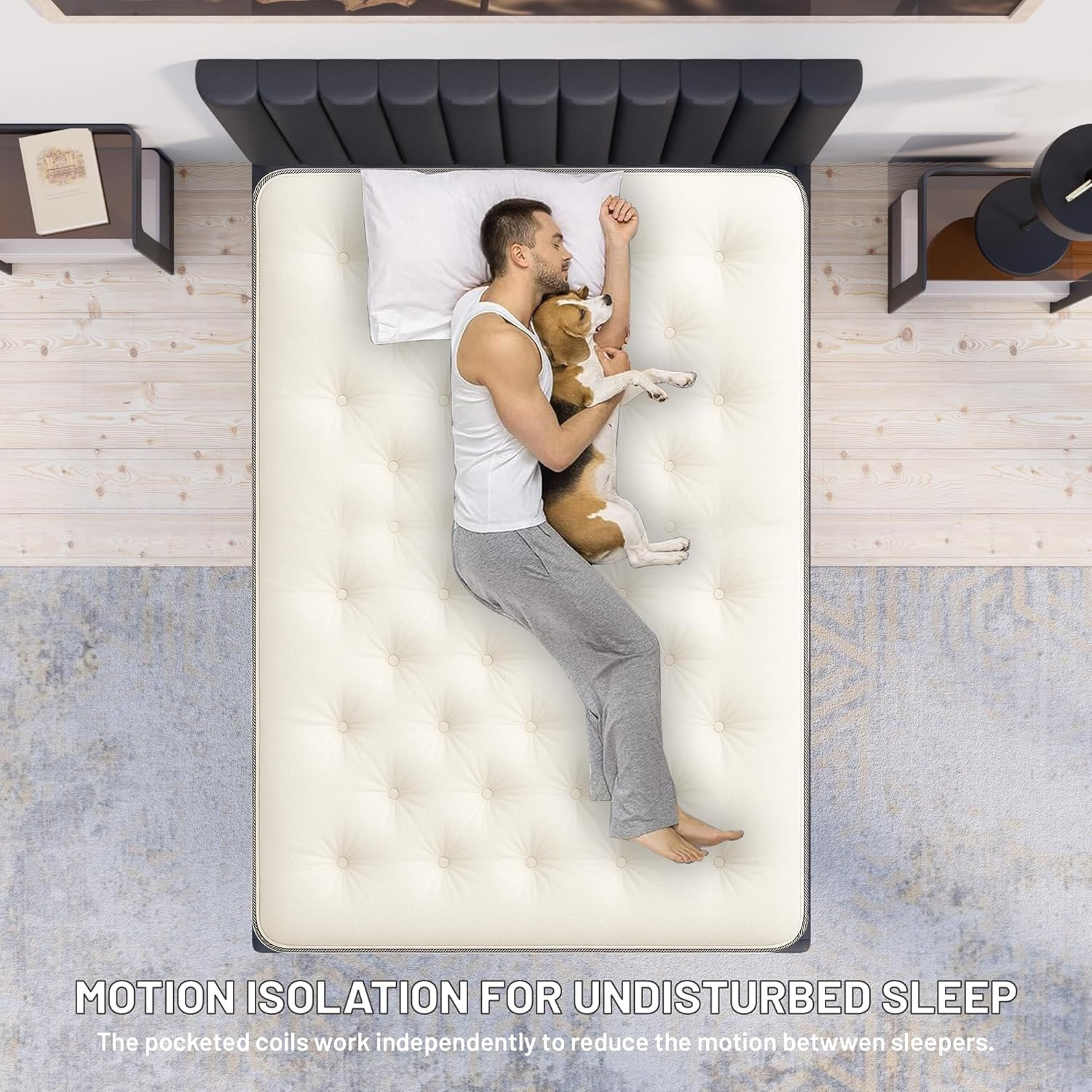 10-Inch Plush Pillowtop Innerspring Mattress – Full XL Size Comfort