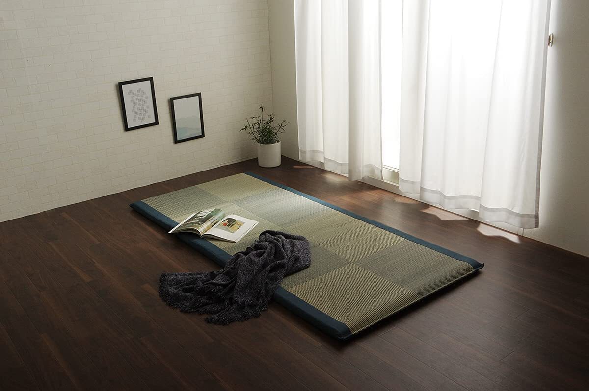 IKEHIKO Japanese Rush Grass Tatami Mattress Foldable Futon 90×200cm Japan New