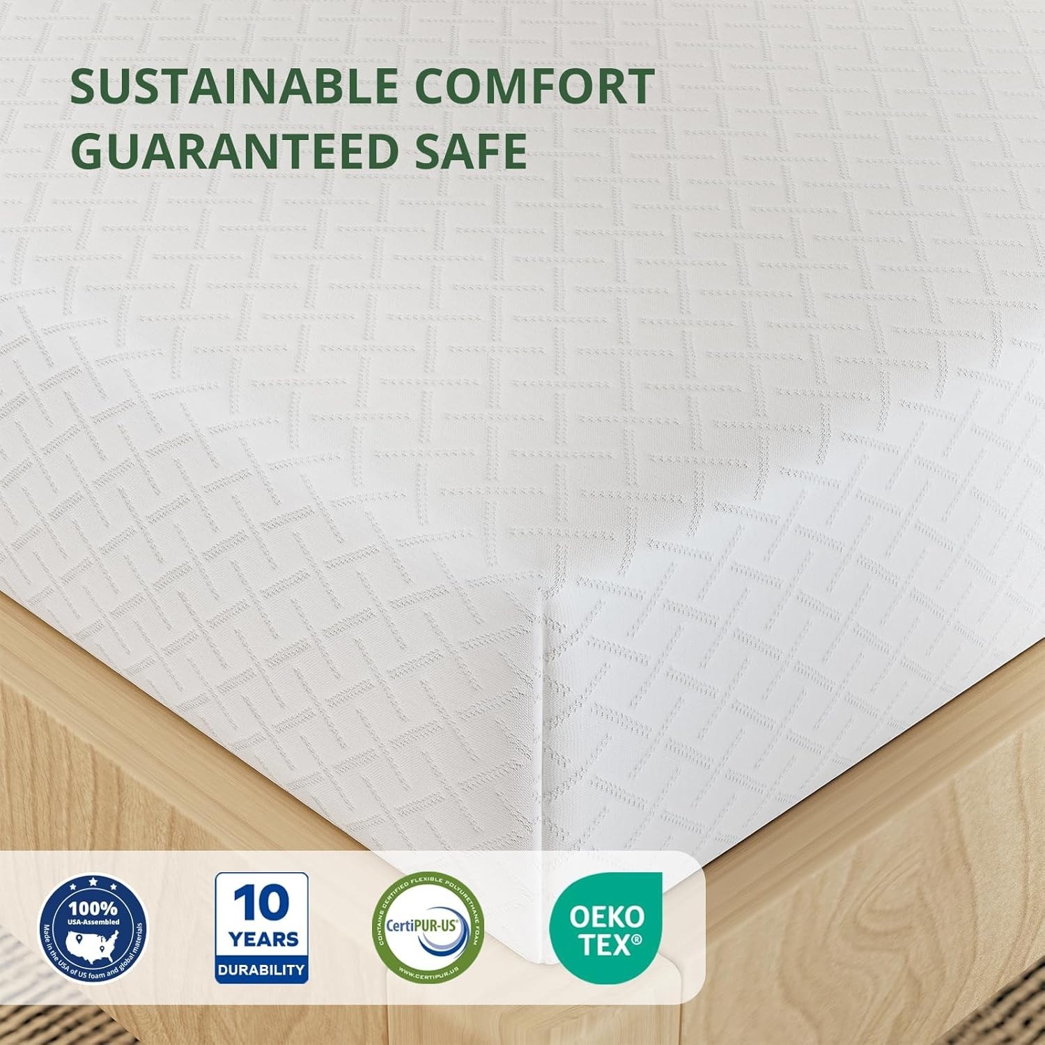 6 Inch Gel Infused Memory Foam Mattress for Twin Beds – Removable Washable Cover