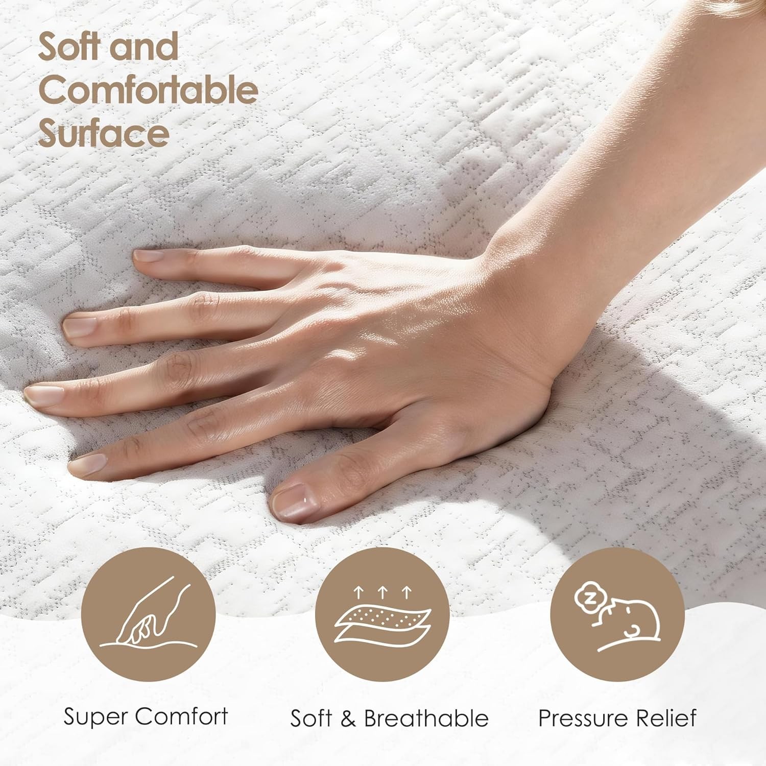 Twin Mattress 6 Inch Gel Memory Foam Medium Firm Washable Cover Bed Box