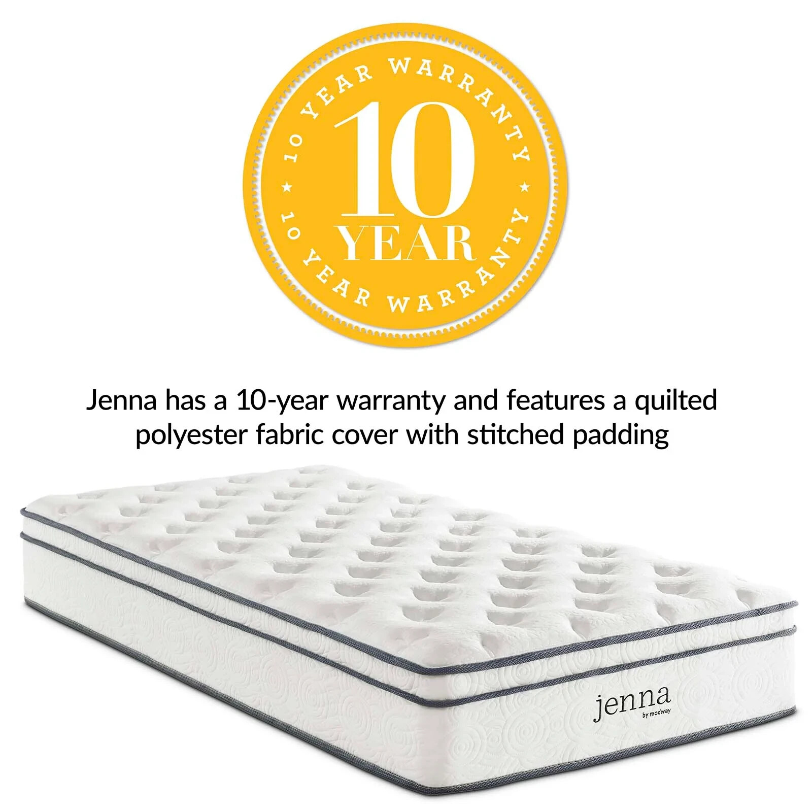 Jenna 10″ Twin Innerspring Twin Mattress in a box-Open Box-Plastic Seal Intact