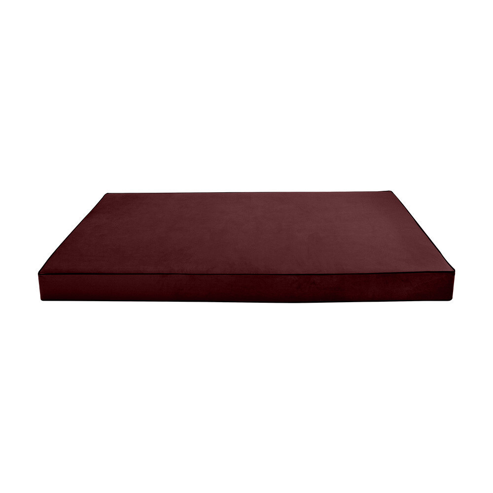 Contrast Pipe 6″ Twin-XL 80x39x6 Velvet Indoor Daybed Mattress COVER ONLY-AD368