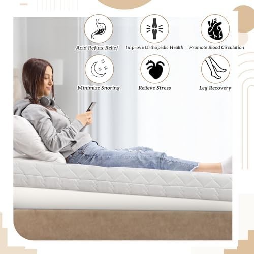 Queen Mattress Wedge 5″ Incline for Acid Reflux, Pain Relief & Snoring Support