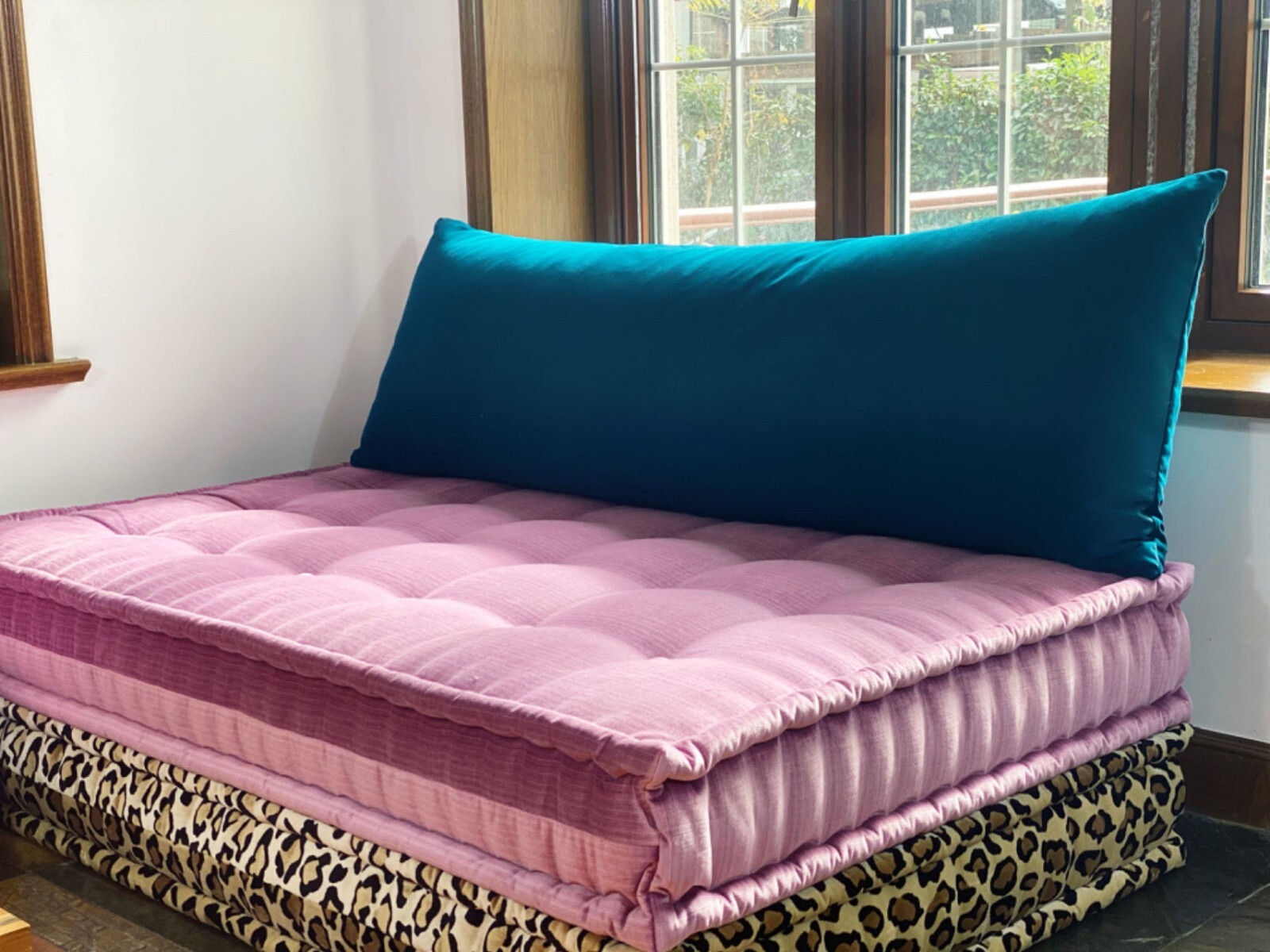 French Handmade Daybed Mah Jong Sofa Modular Sectional Sofa Couch Lounge Set