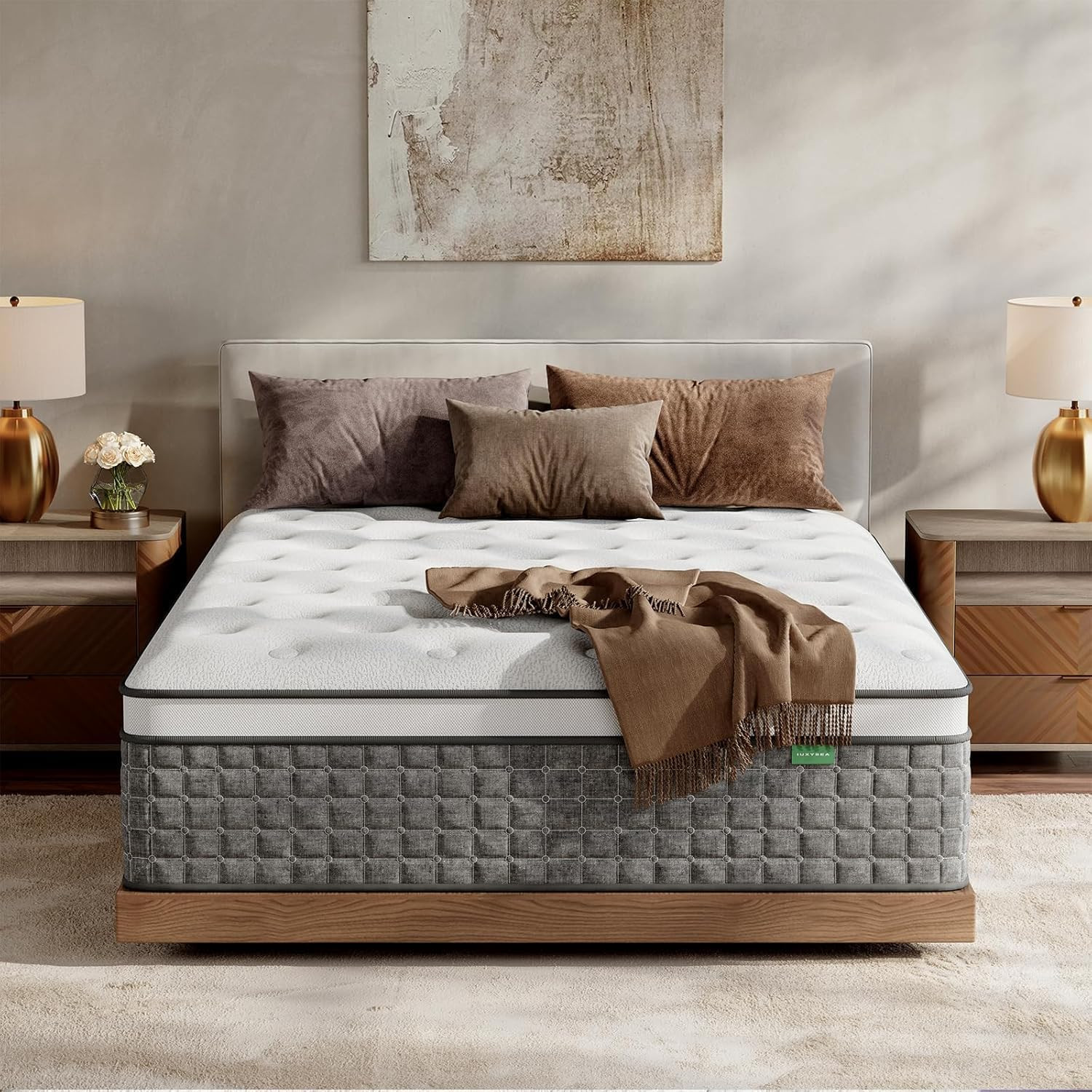 Full Size Mattress, Medium Firm 12 Inch Hybrid Mattress Full Size in a Box – Mem