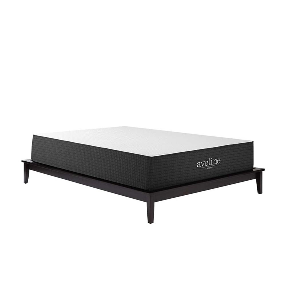 Modway Aveline 12″ Modern Style Memory Foam King Mattress in White
