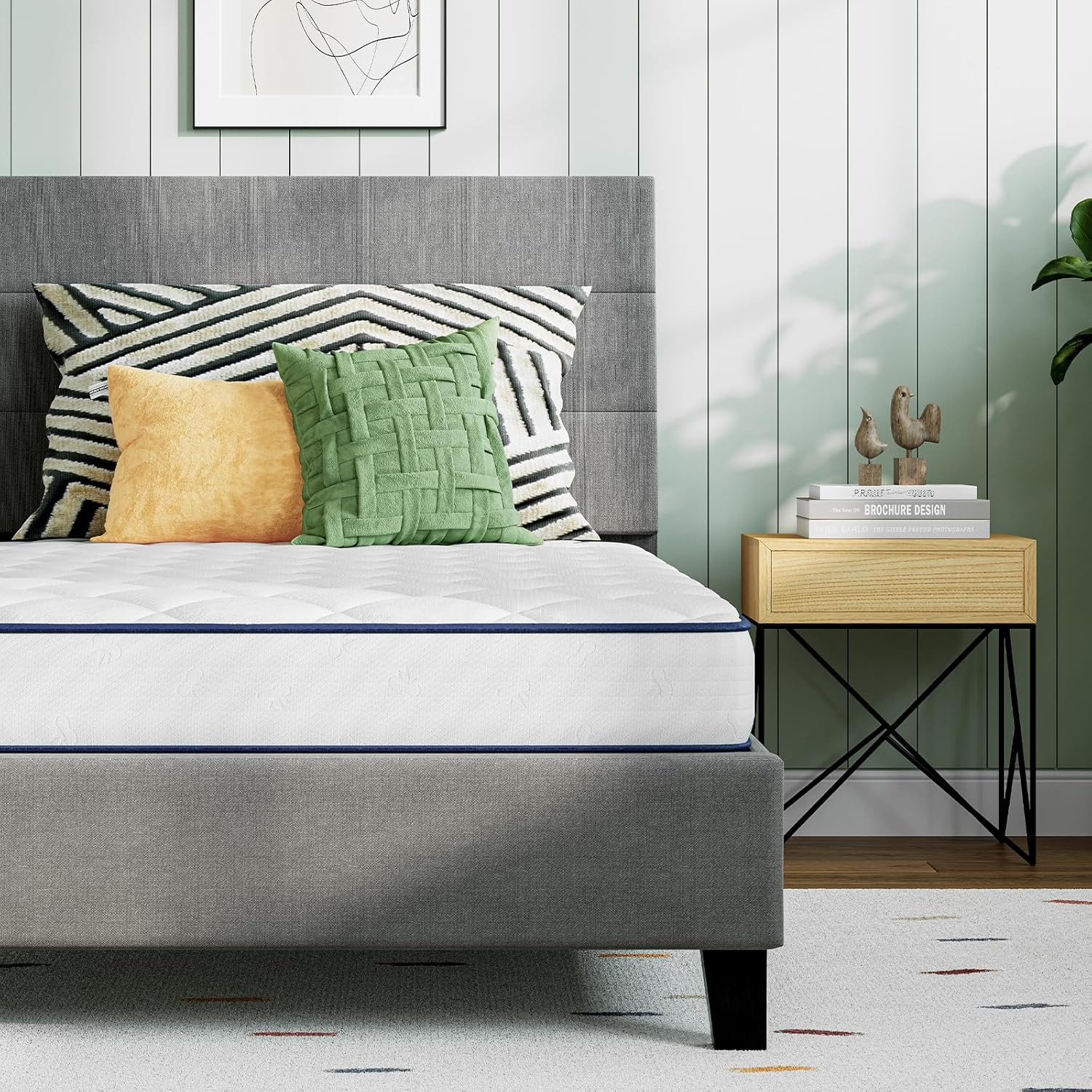 6-Inch Full Size Hybrid Mattress, Medium Firm Foam & Spring, Eco-Friendly