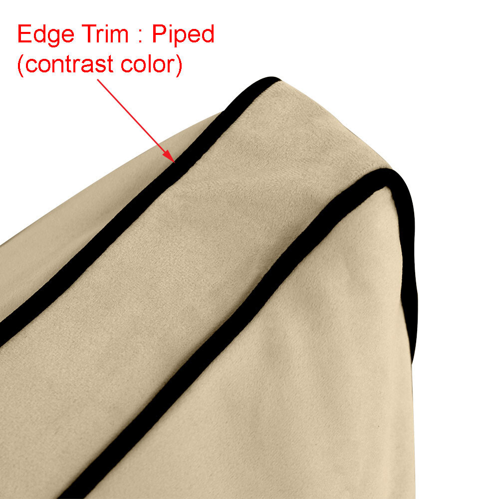 Contrast Pipe 6″ Twin 75x39x6 Velvet Indoor Daybed Mattress |COVER ONLY|-AD355