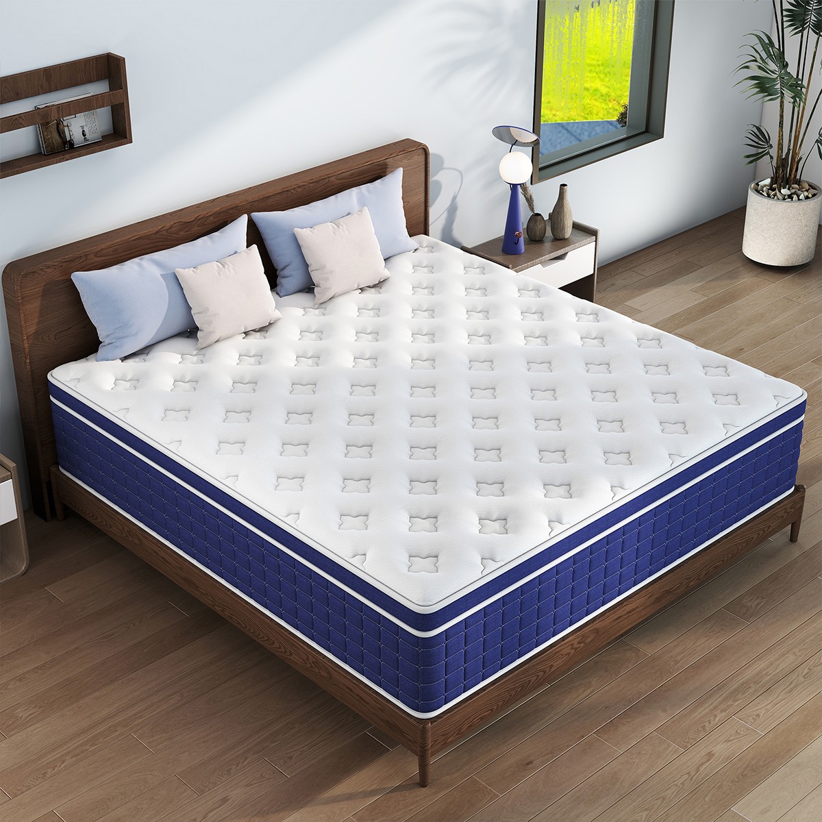 14/12 Inch Twin Full Queen King Size Mattress Memory Foam Spring Bed-in-a-Box