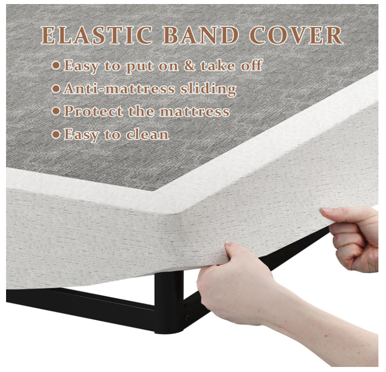 Queen Size Box Springs – 5 Inch Low Profile Mattress Foundation No Noise Heavy D