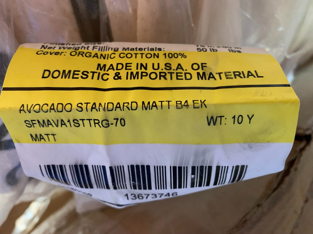AVACADO GREEN MATTRESS KING SIZE 76″ X 80″ 100% ORGANIC SFMAVA1STTRG-70