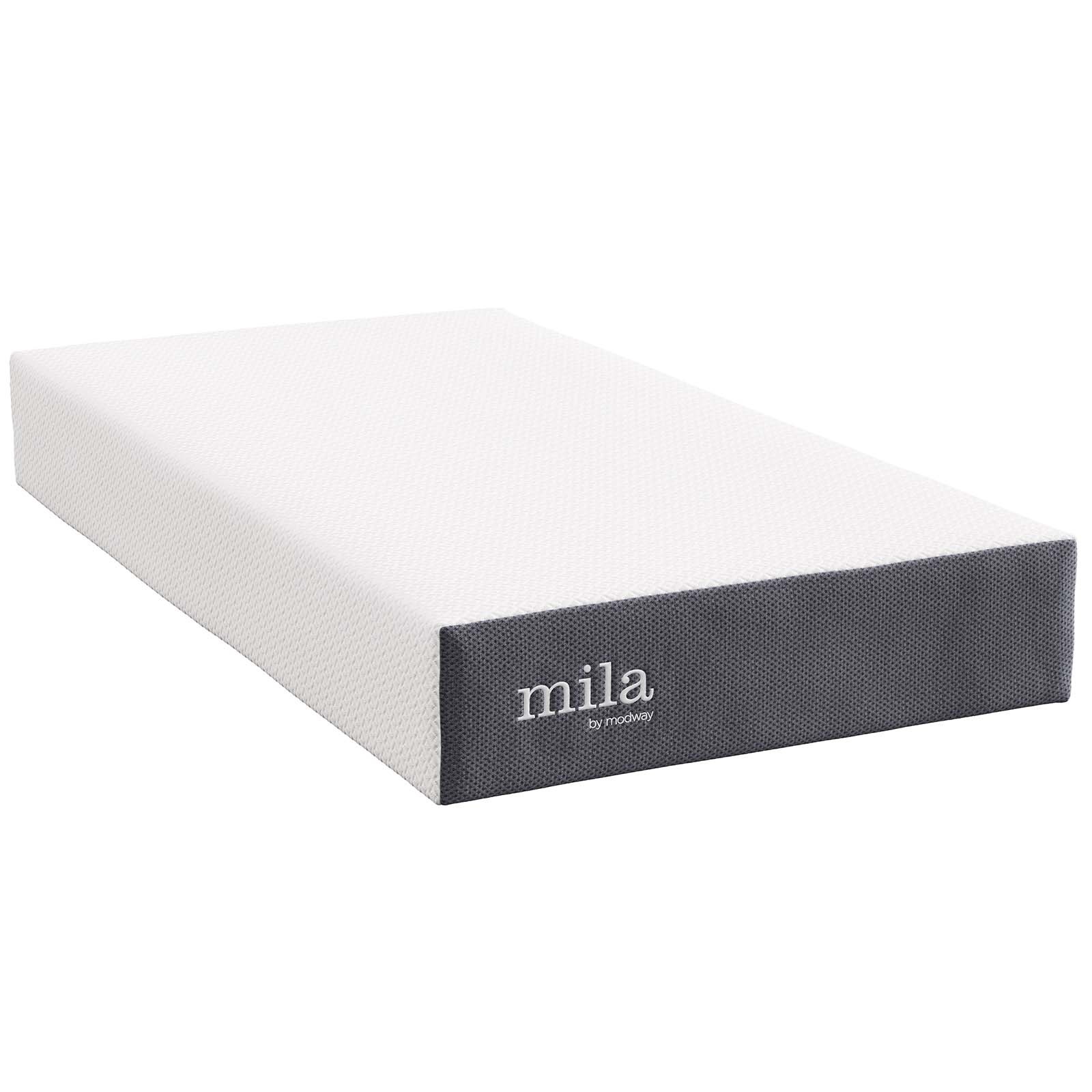 Modway Mila Firm 10″ Fiberglass Free Memory Foam Twin Mattress for Kids