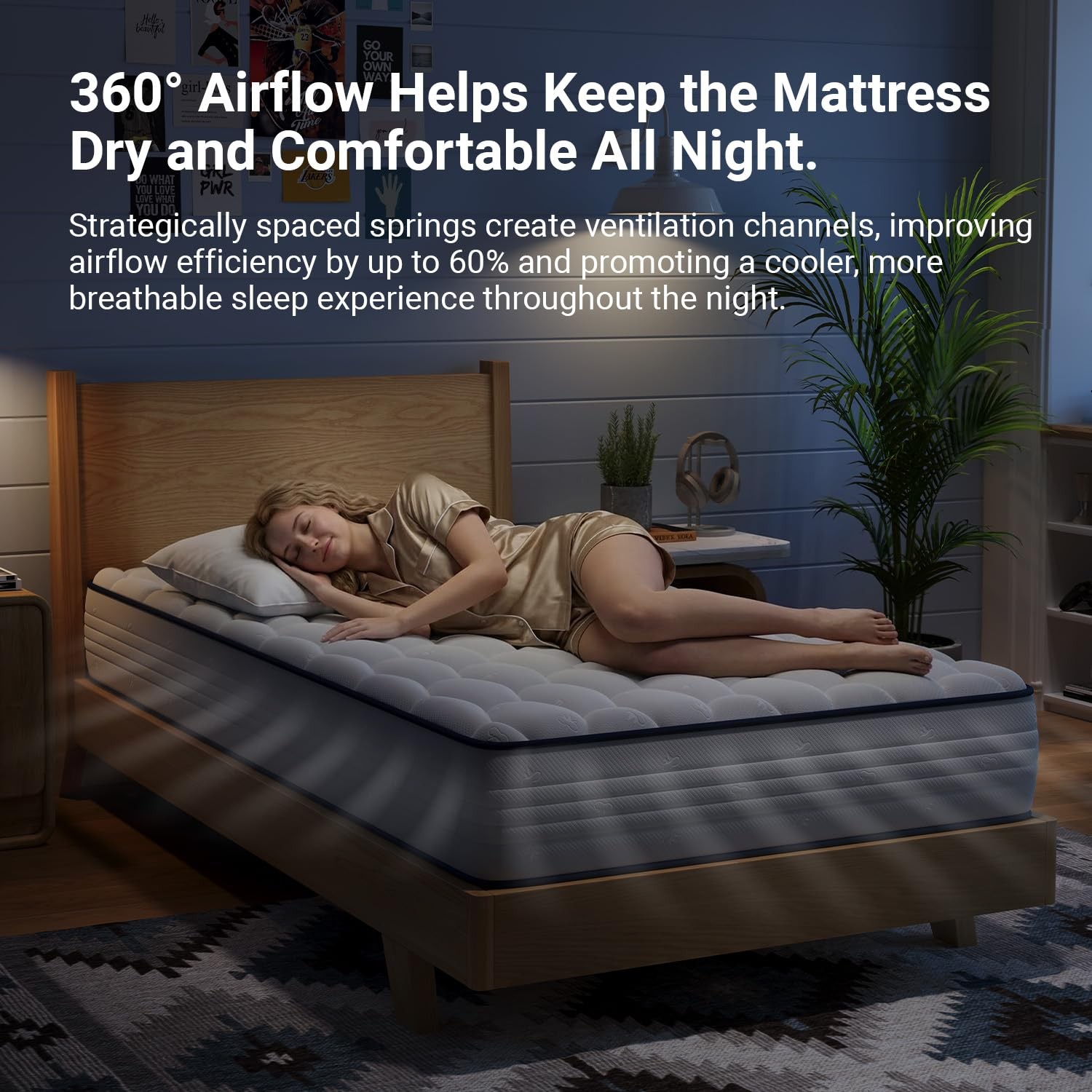 Avenco 6 Inch Twin Mattress, Foam and Spring Hybrid Mattresses in a Box, Medi…
