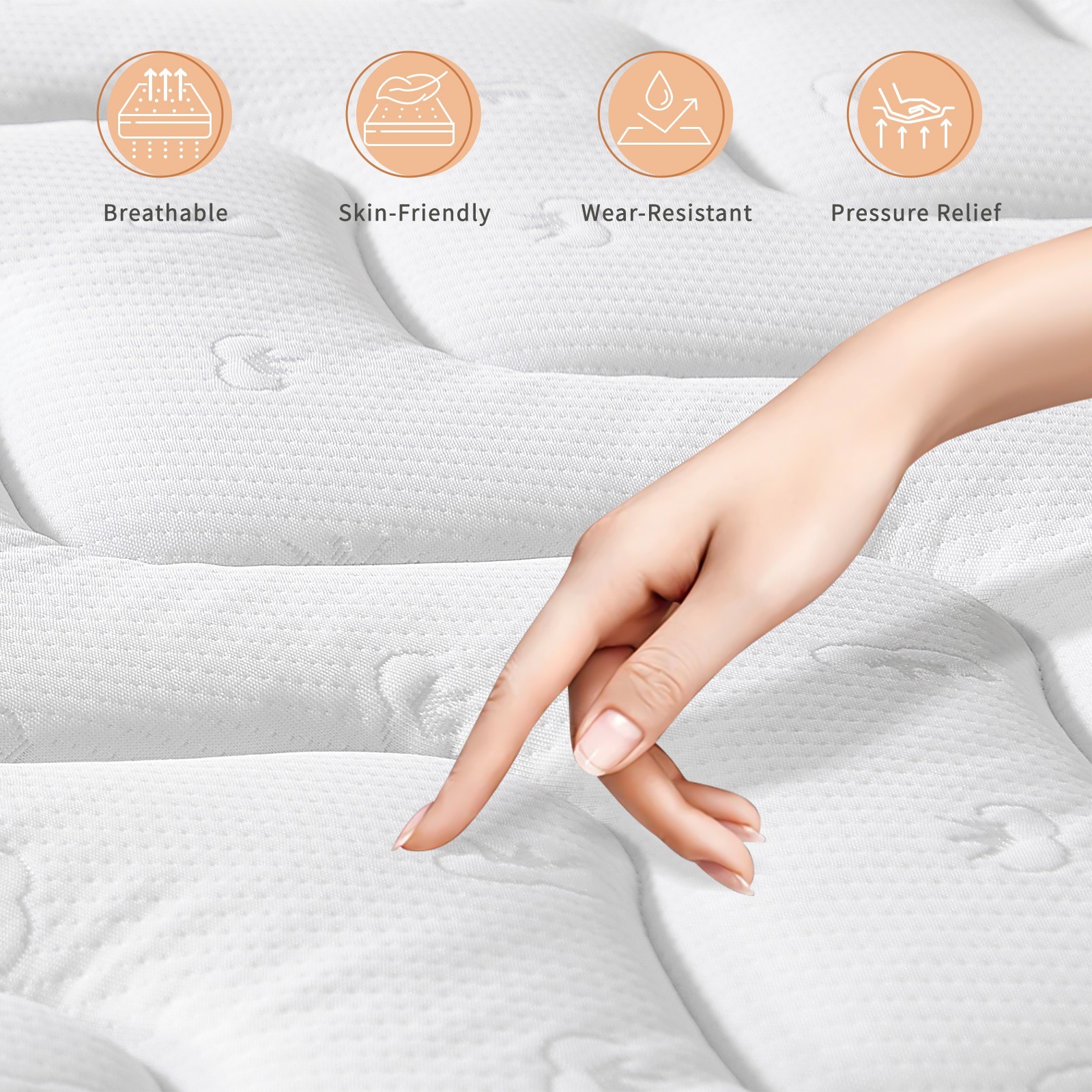 10″ Innerspring Hybrid Mattress in a Box with Memory Foam for Back Pain Relief