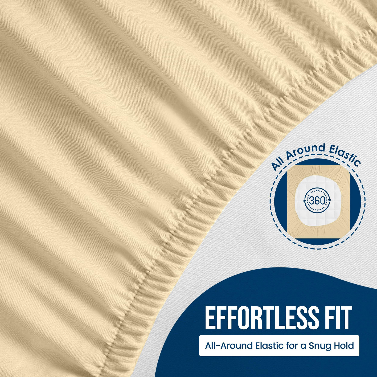 Twin Size Mattress Protector Waterproof, Premium 200 GSM Terry Twin, Beige