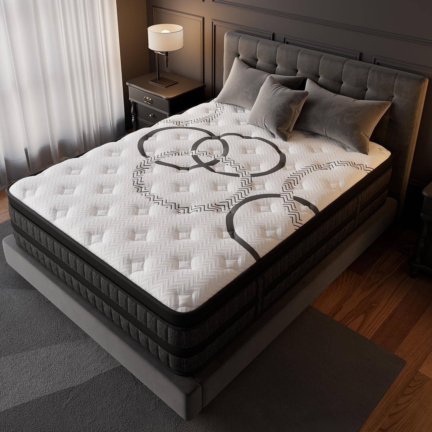 14 Inch Full Queen Size Memory Foam Gel Mattresses Motion Isolation Medium Firm