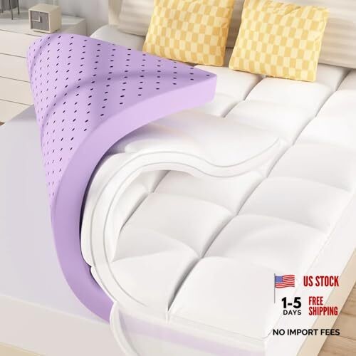 Dual Layer 5 Inch Memory Foam Mattress Topper Size, 2 Inch Gel Queen White