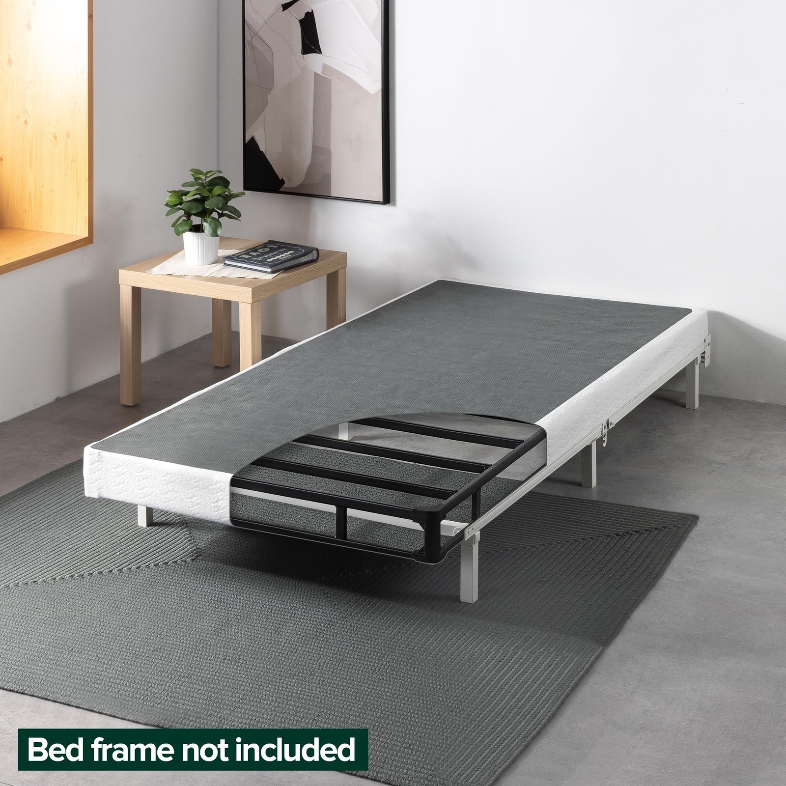 ZINUS 5 Inch Twin Metal Smart Box Spring with Quick Assembly, Twin, Grey