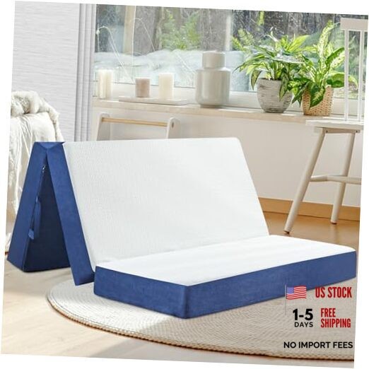 Folding Mattress Size, Memory Foam 6 inch Tri Portable Trifold Queen 6 Inch