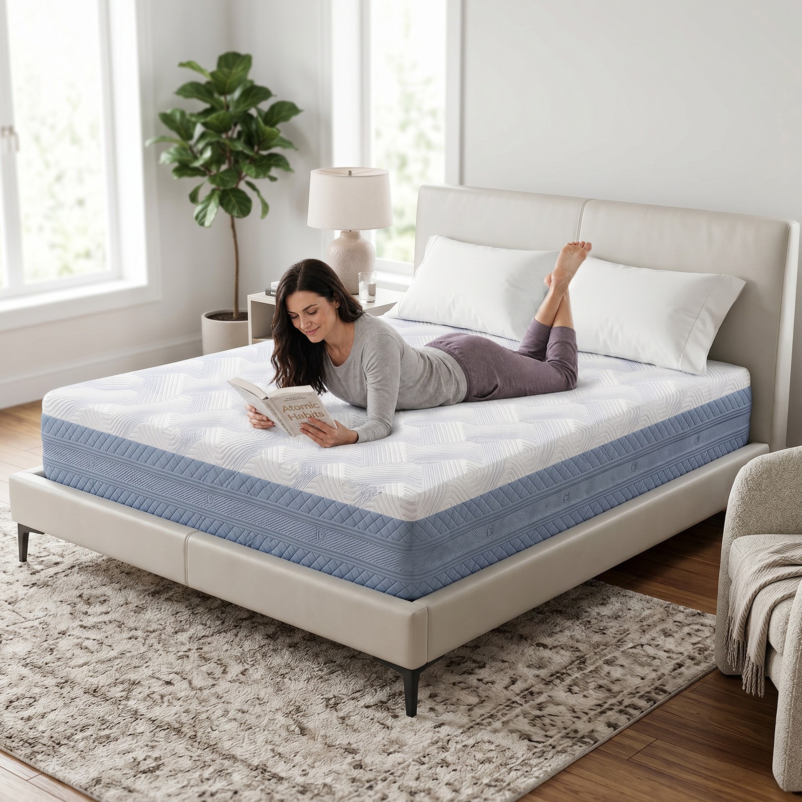 King Size Memory Foam Mattress Multi-Foam Structure Body-Adapting Comfort Mattre