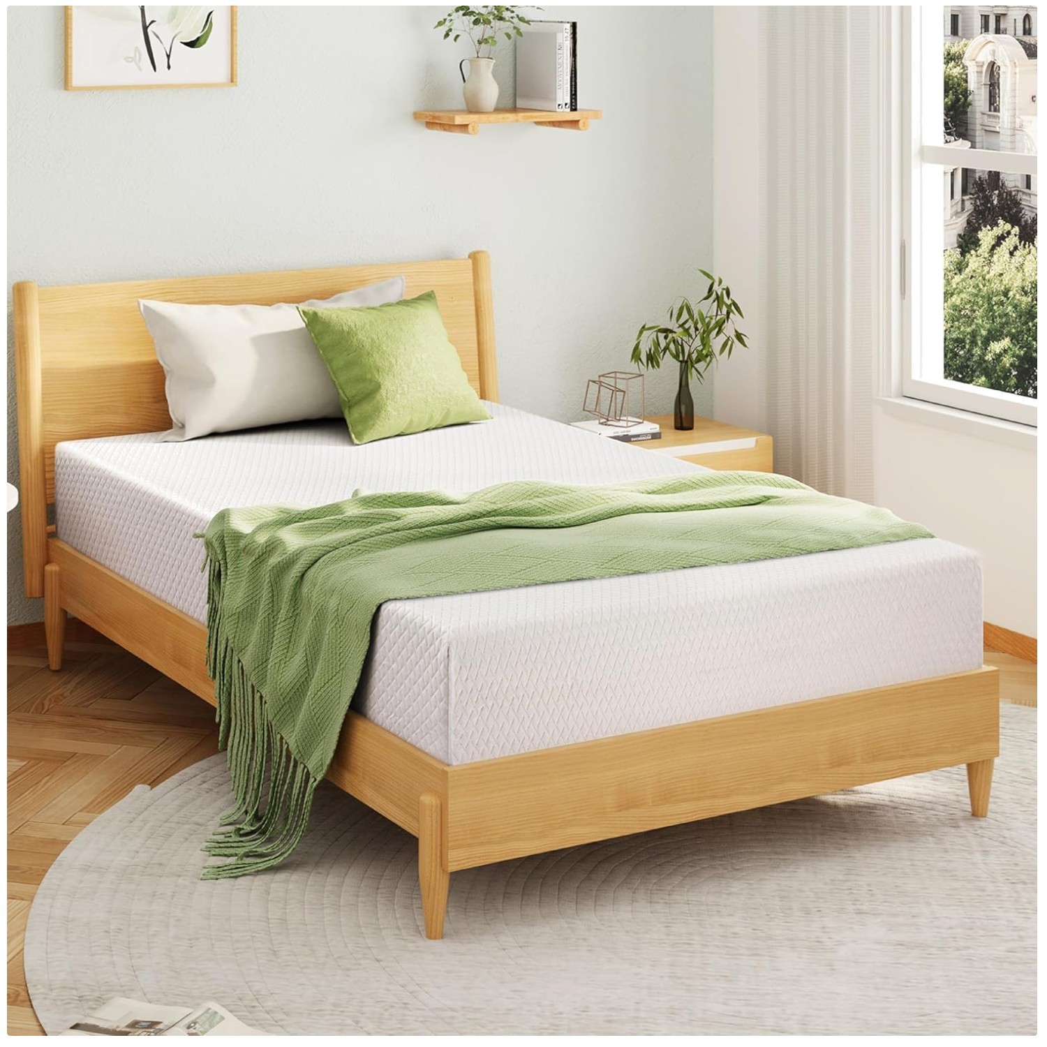 Medium Firm Full Memory Foam Mattress, Cooling Gel, CertiPUR