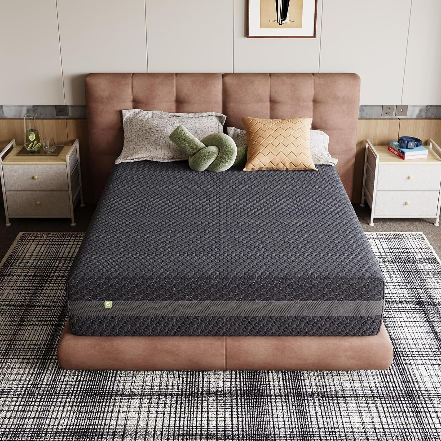 Queen Mattress 12 Inch, Queen Gel Memory Foam Mattress for Spinal Alignment, Res
