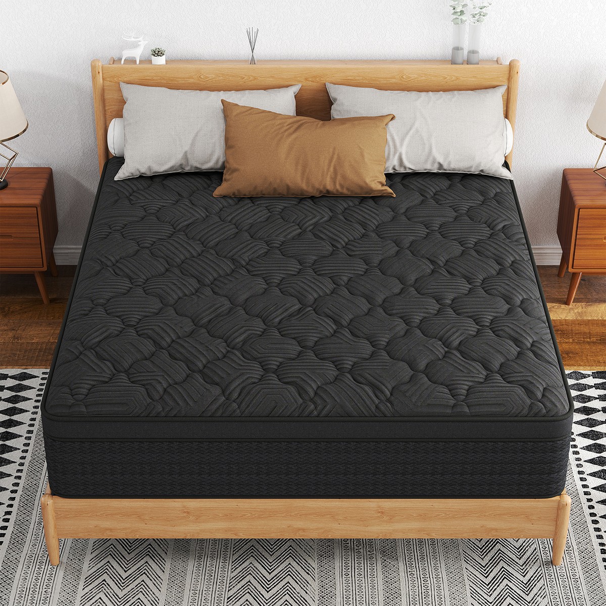 12″ 14″ Gel Memory Foam Hybrid Spring Mattress In a Box Twin Full Queen King