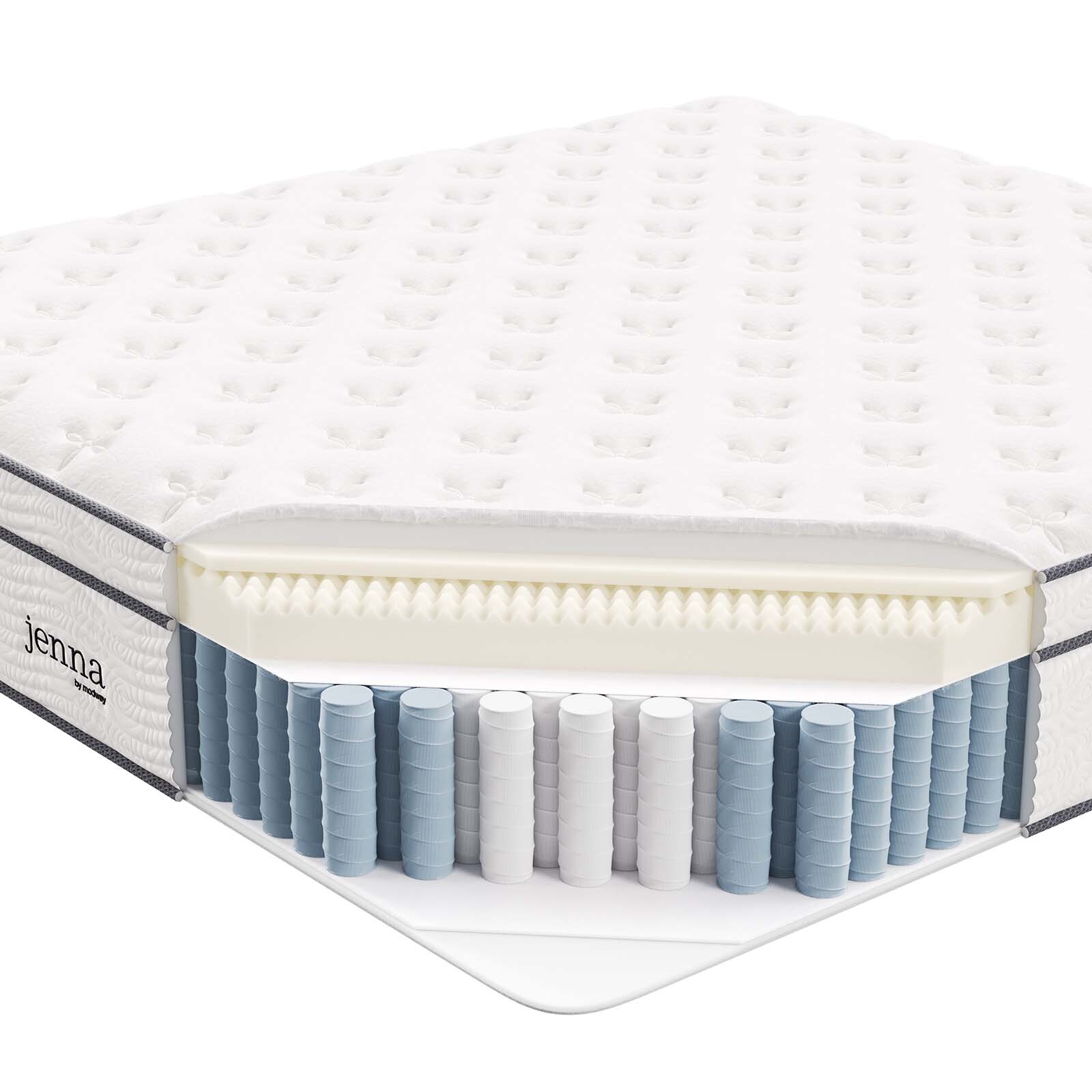 Modway Jenna 14″ Innerspring and Foam King Mattress