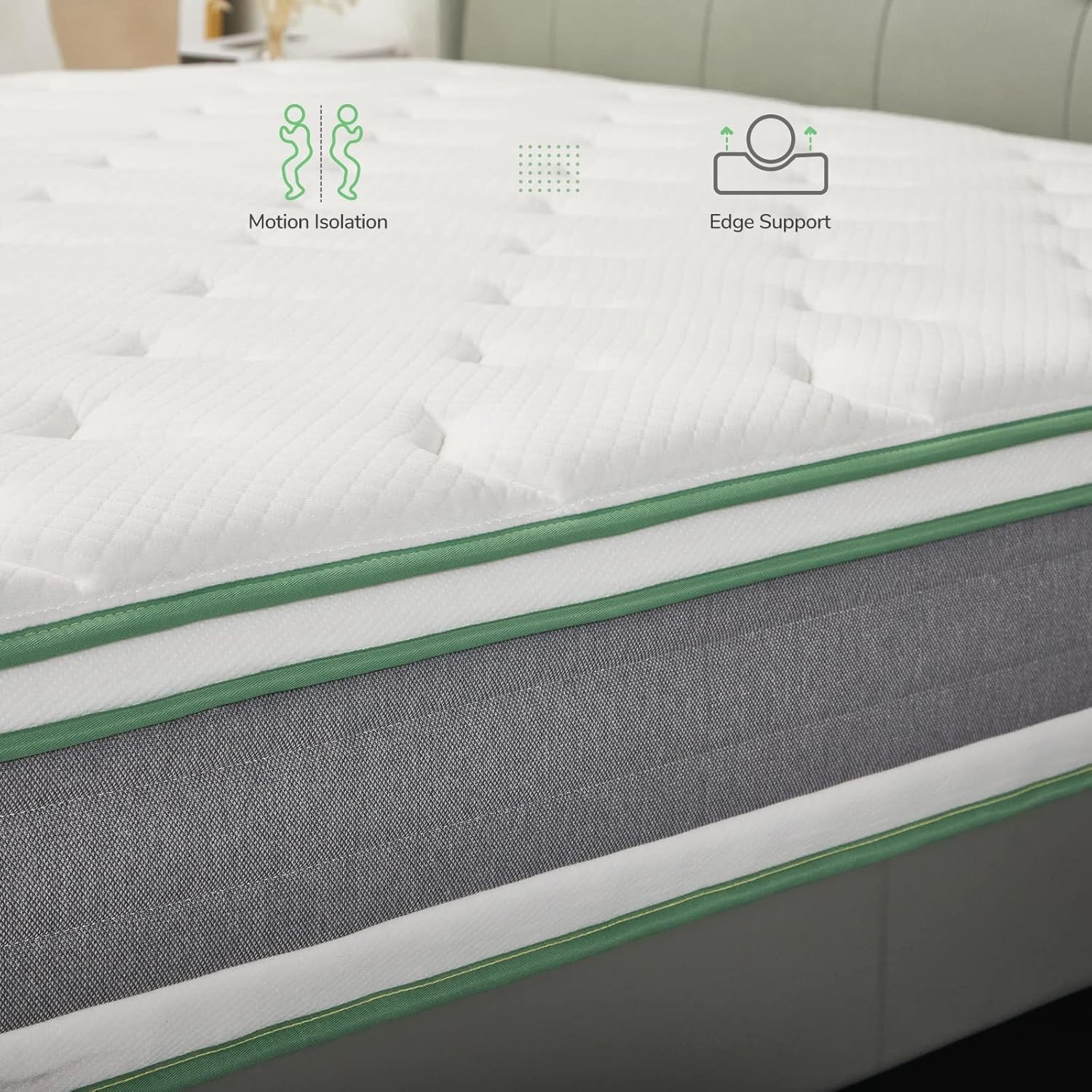 Luxury 12-Inch Medium Firm Hybrid Mattress – Pocket Coil & Gel Memory Foam