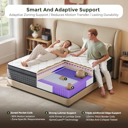 12 Inch Queen Mattress in a Box: Hybrid Memory Queen (U.S. Standard) 12 Inches