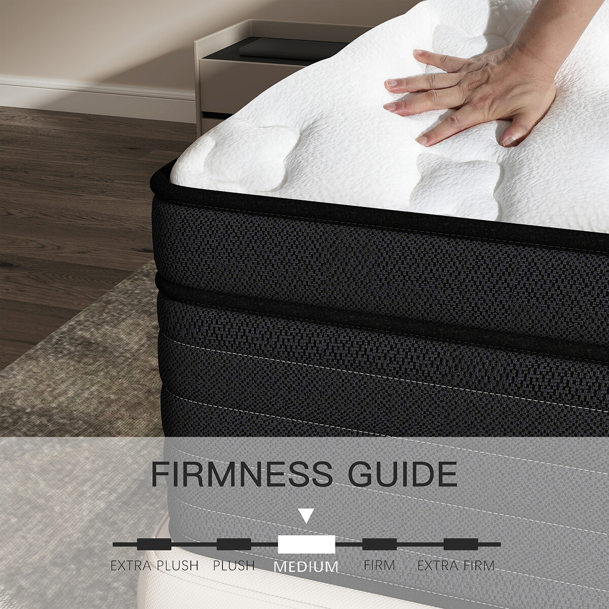 14″ 12″ 10″ Gel Memory Foam Hybrid Queen Mattress spring Twin Full King in a Box