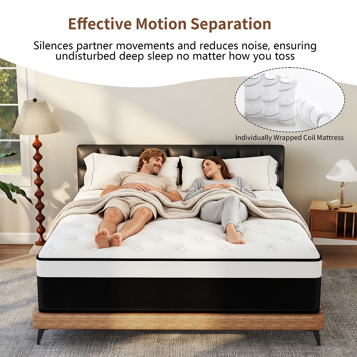 10/12/14 Inch Gel Memory Foam Hybrid Spring Mattress in Box Twin Full Queen King