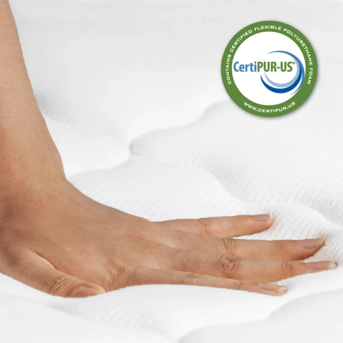 Kescas Hybrid Mattress, Medium Firm, Bamboo Infused Charcoal Memory Foam & Zoned