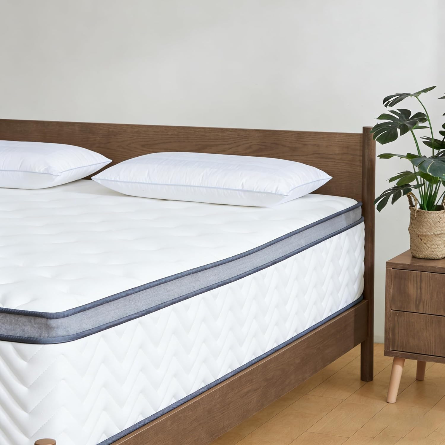King Size Mattress, 14 Inch Medium Firm Hybrid King Bed Mattress, Memory Foam Ma