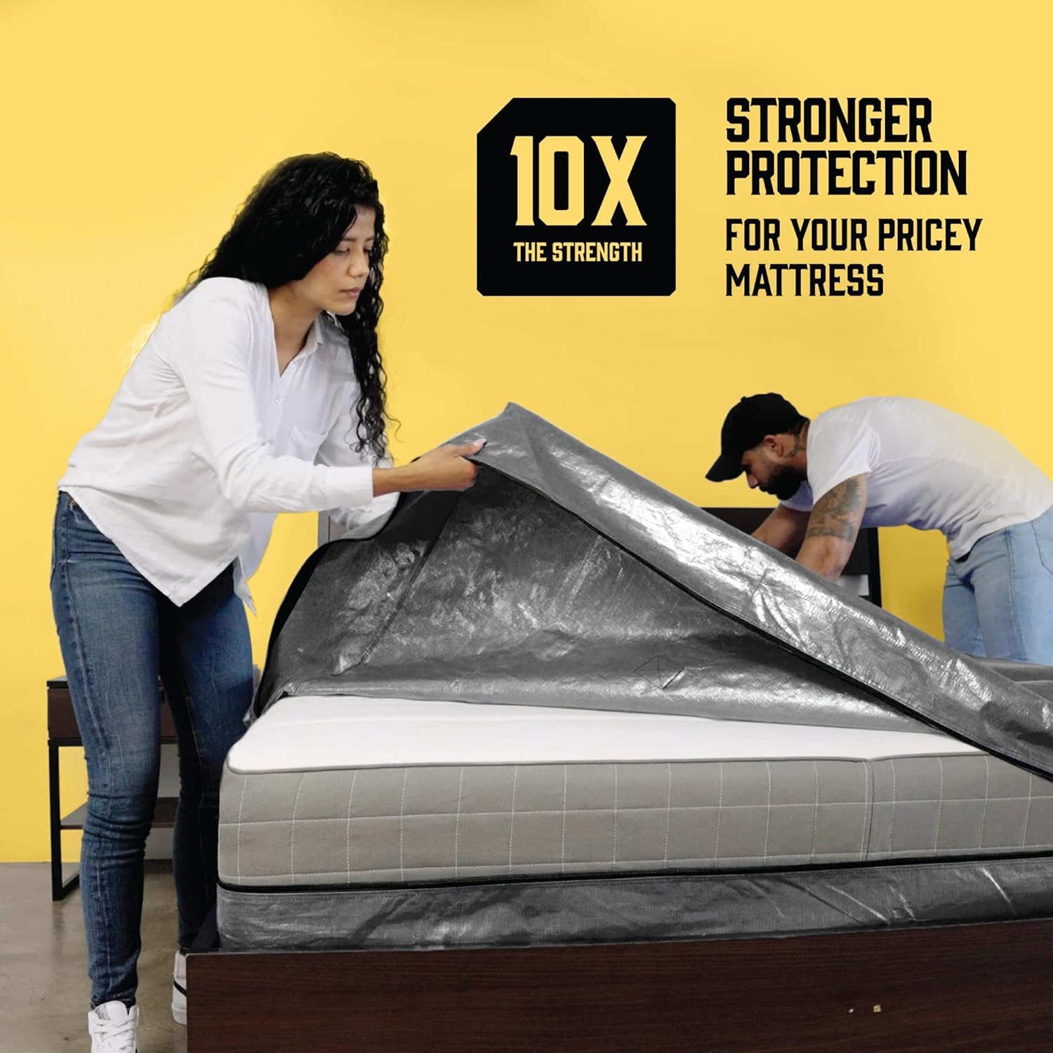 Mattress Bags for Moving with 8 Handles – Full Size – Extra-Thick Mattress Bag f